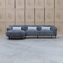 The West Curved LHF Chaise Lounge - Charcoal available to purchase from Warehouse Furniture Clearance at our next sale event.