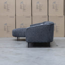 The West Curved LHF Chaise Lounge - Charcoal available to purchase from Warehouse Furniture Clearance at our next sale event.