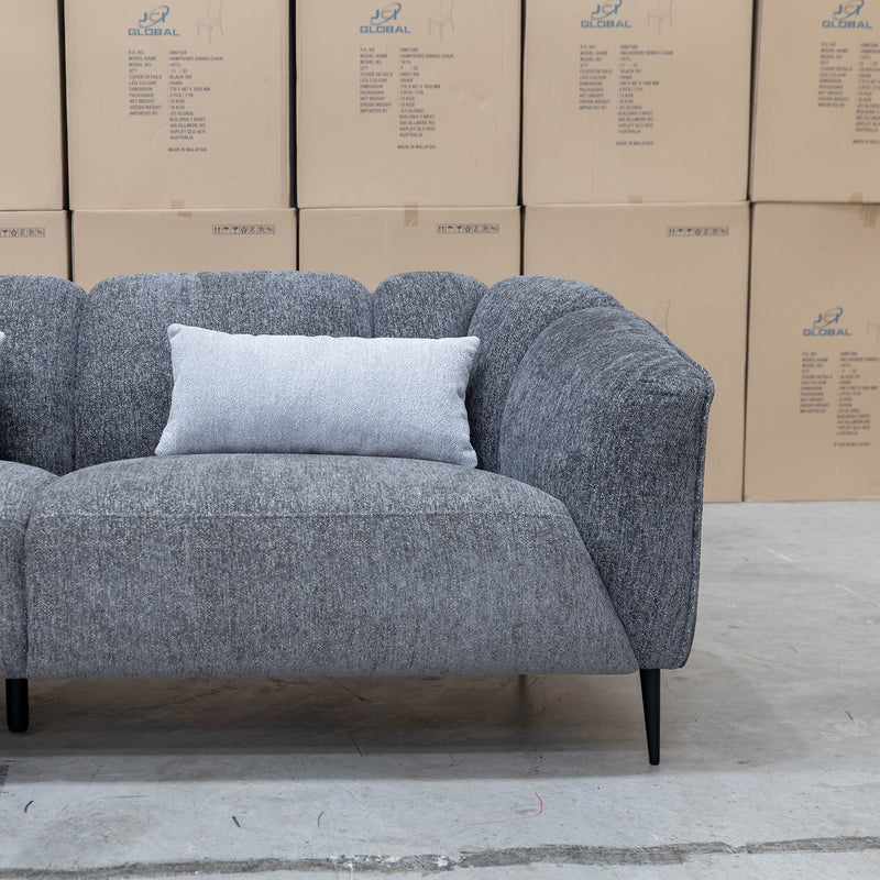 The West Curved LHF Chaise Lounge - Charcoal available to purchase from Warehouse Furniture Clearance at our next sale event.