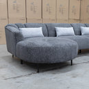 The West Curved LHF Chaise Lounge - Charcoal available to purchase from Warehouse Furniture Clearance at our next sale event.