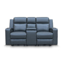 The Xanadu Two Seater Dual Motor Electric Recliner Theatre - Storm Leather available to purchase from Warehouse Furniture Clearance at our next sale event.