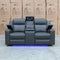 The Xanadu Two Seater Dual Motor Electric Recliner Theatre - Storm Leather available to purchase from Warehouse Furniture Clearance at our next sale event.