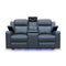 The Xanadu Two Seater Dual Motor Electric Recliner Theatre - Storm Leather available to purchase from Warehouse Furniture Clearance at our next sale event.