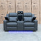 The Xanadu Two Seater Dual Motor Electric Recliner Theatre - Storm Leather available to purchase from Warehouse Furniture Clearance at our next sale event.