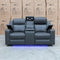The Xanadu Two Seater Dual Motor Electric Recliner Theatre - Storm Leather available to purchase from Warehouse Furniture Clearance at our next sale event.