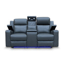 The Xanadu Two Seater Dual Motor Electric Recliner Theatre - Storm Leather available to purchase from Warehouse Furniture Clearance at our next sale event.