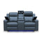 The Xanadu Two Seater Dual Motor Electric Recliner Theatre - Storm Leather available to purchase from Warehouse Furniture Clearance at our next sale event.
