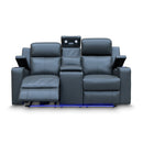 The Xanadu Two Seater Dual Motor Electric Recliner Theatre - Storm Leather available to purchase from Warehouse Furniture Clearance at our next sale event.