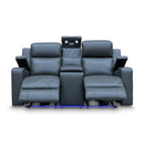 The Xanadu Two Seater Dual Motor Electric Recliner Theatre - Storm Leather available to purchase from Warehouse Furniture Clearance at our next sale event.
