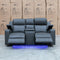 The Xanadu Two Seater Dual Motor Electric Recliner Theatre - Storm Leather available to purchase from Warehouse Furniture Clearance at our next sale event.