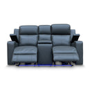 The Xanadu Two Seater Dual Motor Electric Recliner Theatre - Storm Leather available to purchase from Warehouse Furniture Clearance at our next sale event.