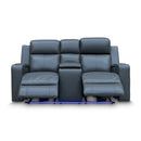 The Xanadu Two Seater Dual Motor Electric Recliner Theatre - Storm Leather available to purchase from Warehouse Furniture Clearance at our next sale event.