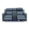 The Xanadu Two Seater Dual Motor Electric Recliner Theatre - Storm Leather available to purchase from Warehouse Furniture Clearance at our next sale event.