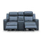 The Xanadu Two Seater Dual Motor Electric Recliner Theatre - Storm Leather available to purchase from Warehouse Furniture Clearance at our next sale event.