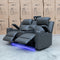 The Xanadu Two Seater Dual Motor Electric Recliner Theatre - Storm Leather available to purchase from Warehouse Furniture Clearance at our next sale event.