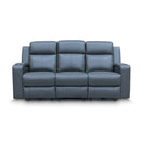 The Xanadu Three Seater Dual Motor Electric Recliner Lounge - Storm Leather available to purchase from Warehouse Furniture Clearance at our next sale event.