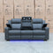 The Xanadu Three Seater Dual Motor Electric Recliner Lounge - Storm Leather available to purchase from Warehouse Furniture Clearance at our next sale event.