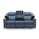 The Xanadu Three Seater Dual Motor Electric Recliner Lounge - Storm Leather available to purchase from Warehouse Furniture Clearance at our next sale event.