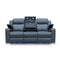 The Xanadu Three Seater Dual Motor Electric Recliner Lounge - Storm Leather available to purchase from Warehouse Furniture Clearance at our next sale event.