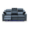 The Xanadu Three Seater Dual Motor Electric Recliner Lounge - Storm Leather available to purchase from Warehouse Furniture Clearance at our next sale event.