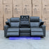 The Xanadu Three Seater Dual Motor Electric Recliner Lounge - Storm Leather