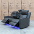The Xanadu Three Seater Dual Motor Electric Recliner Lounge - Storm Leather