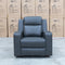 The Xanadu Single Dual Motor Electric Recliner - Storm Leather available to purchase from Warehouse Furniture Clearance at our next sale event.