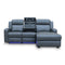 The Xanadu Dual Motor Electric Reclining Chaise Lounge - Storm Leather available to purchase from Warehouse Furniture Clearance at our next sale event.