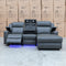 The Xanadu Dual Motor Electric Reclining Chaise Lounge - Storm Leather available to purchase from Warehouse Furniture Clearance at our next sale event.
