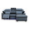 The Xanadu Dual Motor Electric Reclining Chaise Lounge - Storm Leather available to purchase from Warehouse Furniture Clearance at our next sale event.