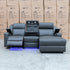 The Xanadu Dual Motor Electric Chaise Lounge - Storm Leather