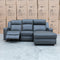 The Xanadu Dual Motor Electric Reclining Chaise Lounge - Storm Leather available to purchase from Warehouse Furniture Clearance at our next sale event.