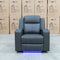 The Xanadu Single Dual Motor Electric Recliner - Storm Leather available to purchase from Warehouse Furniture Clearance at our next sale event.