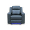 The Xanadu Single Dual Motor Electric Recliner - Storm Leather available to purchase from Warehouse Furniture Clearance at our next sale event.