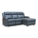 The Xanadu Dual Motor Electric Reclining Chaise Lounge - Storm Leather - Available After 6th November available to purchase from Warehouse Furniture Clearance at our next sale event.