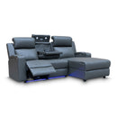 The Xanadu Dual Motor Electric Reclining Chaise Lounge - Storm Leather - Available After 6th November available to purchase from Warehouse Furniture Clearance at our next sale event.