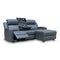 The Xanadu Dual Motor Electric Reclining Chaise Lounge - Storm Leather - Available After 6th November available to purchase from Warehouse Furniture Clearance at our next sale event.