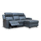 The Xanadu Dual Motor Electric Reclining Chaise Lounge - Storm Leather - Available After 6th November available to purchase from Warehouse Furniture Clearance at our next sale event.