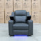 The Xanadu Single Dual Motor Electric Recliner - Storm Leather available to purchase from Warehouse Furniture Clearance at our next sale event.