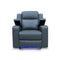 The Xanadu Single Dual Motor Electric Recliner - Storm Leather available to purchase from Warehouse Furniture Clearance at our next sale event.