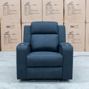 The Xanadu Single Dual Motor Dual Motor Electric Recliner - Black Rhino Suede available to purchase from Warehouse Furniture Clearance at our next sale event.