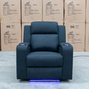 The Xanadu Single Dual Motor Dual Motor Electric Recliner - Black Rhino Suede available to purchase from Warehouse Furniture Clearance at our next sale event.