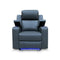 The Xanadu Single Dual Motor Electric Recliner - Storm Leather available to purchase from Warehouse Furniture Clearance at our next sale event.