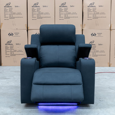 The Xanadu Single Dual Motor Dual Motor Electric Recliner - Black Rhino Suede available to purchase from Warehouse Furniture Clearance at our next sale event.