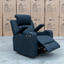 The Xanadu Single Dual Motor Dual Motor Electric Recliner - Black Rhino Suede available to purchase from Warehouse Furniture Clearance at our next sale event.