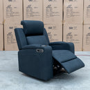 The Xanadu Single Dual Motor Dual Motor Electric Recliner - Black Rhino Suede available to purchase from Warehouse Furniture Clearance at our next sale event.
