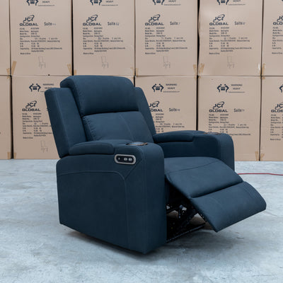 The Xanadu Single Dual Motor Dual Motor Electric Recliner - Black Rhino Suede available to purchase from Warehouse Furniture Clearance at our next sale event.