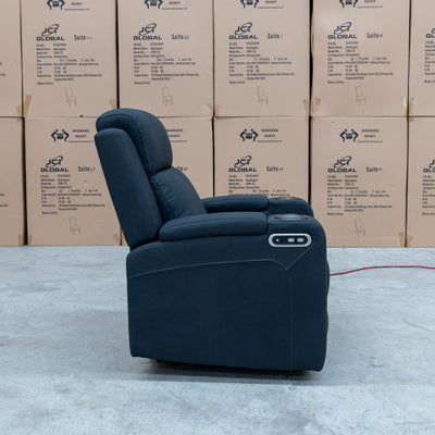 The Xanadu Single Dual Motor Dual Motor Electric Recliner - Black Rhino Suede available to purchase from Warehouse Furniture Clearance at our next sale event.