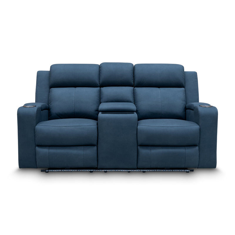 The Xanadu Two Seater Dual Motor Electric Recliner Theatre - Black Rhino Suede available to purchase from Warehouse Furniture Clearance at our next sale event.