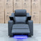 The Xanadu Single Dual Motor Electric Recliner - Storm Leather available to purchase from Warehouse Furniture Clearance at our next sale event.